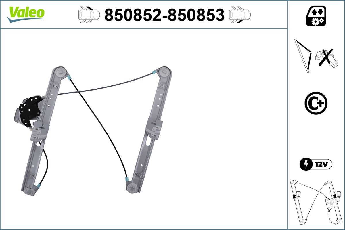 Window Regulator - 850852 VALEO